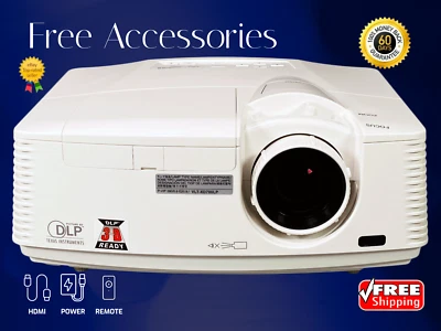 4200 ANSI DLP Projector for Outdoor Garden Yard Usage HD HDMI w/Accessories - Image 1 of 4