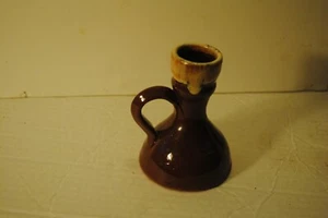 Portacandele in ceramica marrone a goccia senza fuoriuscita - Foto 1 di 5