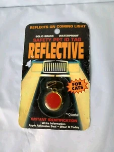 Vintage 1991 Reflective Cat Id Tag Coastal Pet Products NOS - Picture 1 of 5