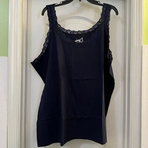Just My Size Lace Trim Tank Top - Picture 1 of 5