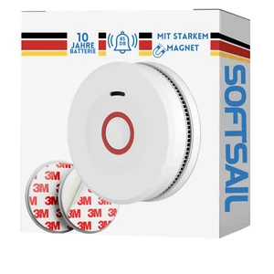 12er Set 10-Jahres Rauchmelder mit 3M Magnetplatten - Maximaler Schutz - Bild 1 von 9