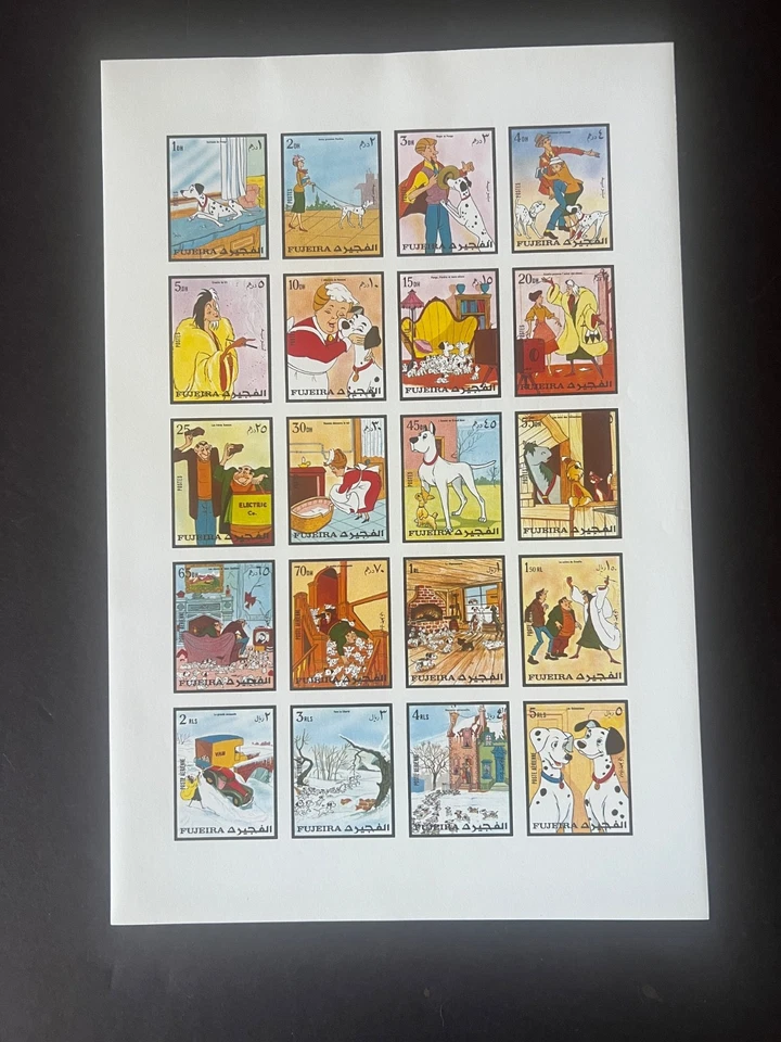 Hojas de estampillas IMPERF Middle East Trucial Fujeira mnh Disney- 101 Dalmations Foto 1 de 1