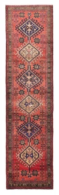 Vintage Hand-knotted Runner Rug 3'3" x 13'7" Traditional Oriental Wool Carpet - Image 1 of 4