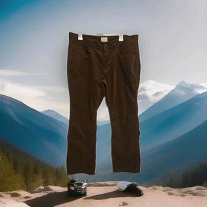  Pantalones de mezclilla para hombre St. John's Bay 36x29 pana ajuste fácil 5 bolsillos marrón  - Imagen 1 de 9