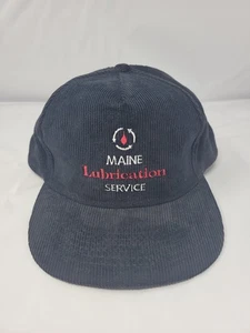 Maine Lubrication Service Corduroy Hat Blue Snapback - Picture 1 of 4