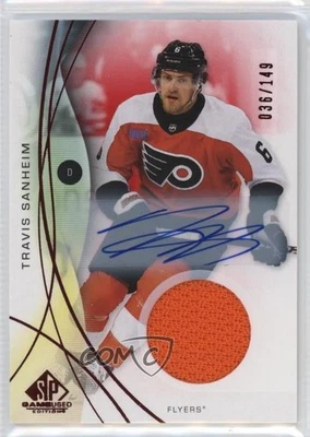 2024-25 Upper Deck SP Game Used Red Auto Jersey 36/149 Travis Sanheim #106 - Image 1 of 3