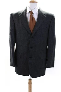Daniel Cremieux Collection Mens Three Button Blazer Jacket Black Size 42 Regular - Picture 1 of 9