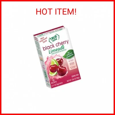 TRUE LIME Black Cherry Limeade Drink Mix (10 Packets) | Made from Real Limes | N - Image 1 of 2