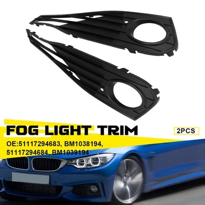 For 2014-2020 BMW 428i 430i 435i 440i New Front Bumper Fog Light Bezels 2Pcs/Set - Imagem 1 de 4
