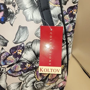 Koltov Secret Garden Butterflies Floral Emily Shopper Shoulder Bag Purse 14x10 - Picture 1 of 13