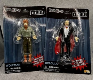 Vintage Universal Studios Monsters Dracula & WolfMan BendEms - Neu im Paket - Bild 1 von 24