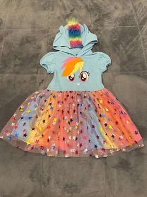 My Little Pony Girls Rainbow Dash Hooded Tulle Dress Size 6 Costume - Image 1 of 4