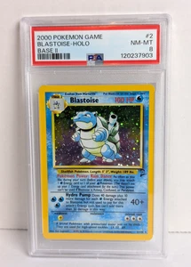 2000 Pokemon Base Set 2 Blastoise Holo #2/130 - PSA 8 NM / MINT Recently Graded - Picture 1 of 3