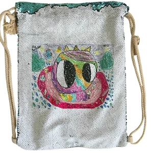 Bolso Mochila Reverso Abatible Lentejuelas Cordón Nuevo sin Etiquetas Bolsillo Interior con Cremallera Perfecto Estado - Imagen 1 de 8