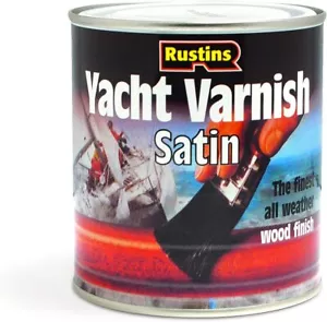 Rustins All Weather Yacht Finest Varnish  Satin/ Gloss Finish 250ml/ 500ml / 1L - Picture 1 of 11