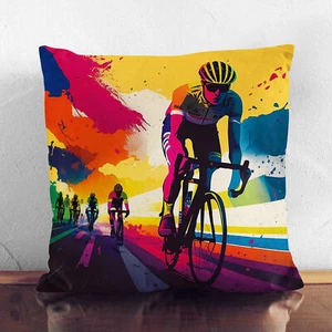 Plump Cushion Tour de France Color Field Soft Scatter Throw Pillow Cover Filled - Picture 1 of 3