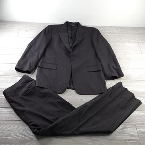 Traje Gieves & Hawkes Para Hombres 43L 36W Negro Esmoquin Traje Completo 2 Piezas Savile Row - Imagen 1 de 22