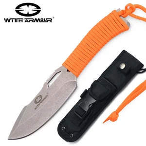 WithArmour Yaksha Outdoormesser 440C Stahl Paracord Griff Nylonscheide