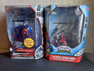 Avengers Captain America & Spider-Man World Tech 2-Channel Infrared Flying Heli - Image 1 of 4