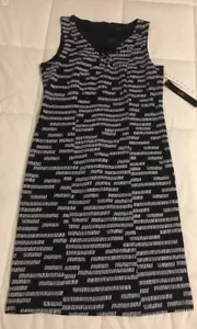 Ile New York Damen Größe 6 Kleid marineblau/weiß ärmellos - Bild 1 von 6