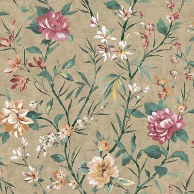 Papel tapiz floral oriental Trail flores de camelia característica pared topo 13821 Holden Foto 1 de 3
