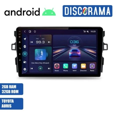 AUTORADIO ANDROID TOYOTA AURIS 2006-2012 STEREO AUTO TOUCH 9" WIFI NAVI GPS - Immagine 1 di 4