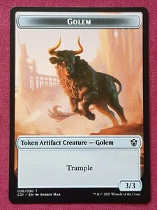 Magic The Gathering COMMANDER 2021 STRIXHAVEN C21 GOLEM 026 THOPTER token MTG - Picture 1 of 2