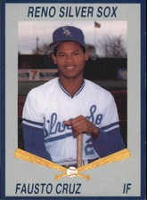 1992 Reno Silver Sox Cal League Cards #38 Fausto Cruz
