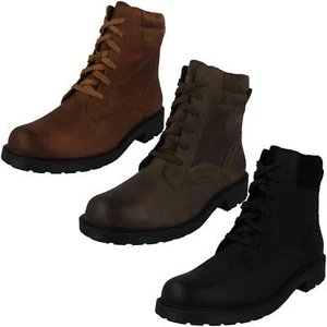 Ladies Clarks 'Orinoco 2 Spice' Leather Lace Up & Zip Casual Ankle Boots - Picture 1 of 31