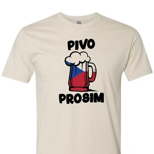 Pivo Prosim T-Shirt Beer Please Tee Czech Drinking Shirt Craft Brewery Unisex - Picture 1 of 11