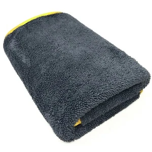 Microfibre Car Drying Towel 1200gsm Twisted Loop Large Absorbent Detailing Cloth - Picture 1 of 12