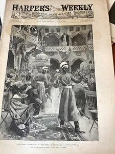 1893 Harpers Weekly Sherlock Holmes Adventures Crooked Man - Foto 1 di 3