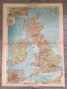 Atlante Geografico Universale 1940 Regione Britannica Gran Bretagna Irlanda - Picture 1 of 1