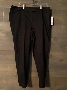 Investments ll Slim Leg Ankle Pants Black Support Tummy Panel Womens Size 16W - Picture 1 of 14