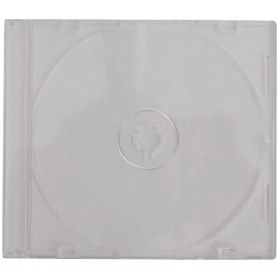 50 Pack x Ultra-Slimline Clear CD/DVD Case – with 5.2 mm Spine for 1 Disc - Image 1 of 4