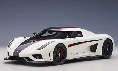 1/18 AutoArt Koenigsegg Regera White / Black Carbon   79027. TA200 - Image 1 of 4