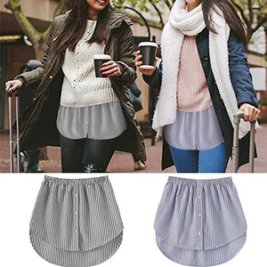 Fashion Mini Skirt Shirt Extender Adjustable Layering Fake Top Lower-Sweep N - Picture 1 of 19