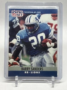 Barry Sanders 1990 Pro Set #102 Detroit Lions 2nd Year Card HOF - Picture 1 of 2
