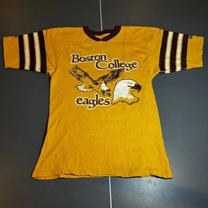 Maglia camicia vintage Boston College BC Eagles piccola punto singolo - Foto 1 di 19