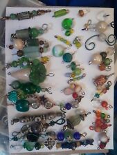 Lot fantaisie de 50 gouttes de cristal crème et bijoux verts fabrication de gouttes perles de cristal faites main