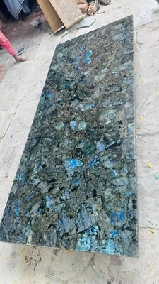 Natural Labradorite Table Top Slab Handmade Agate Stone Kitchen Countertop Slabs - Image 1 of 4