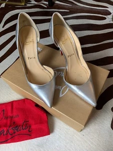 Tacones usados Christian Louboutin Iriza 100 plata para niños 36,5 - Imagen 1 de 12