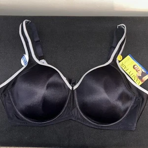 Neu schwarzer Vanity Fair Cabrio-Sport-BH für Damen Größe 44DD - Bild 1 von 6