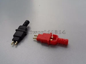 1pair Pin Plug DIY Sennheiser HD600 HD650 HD585 HD525 Cable Gold Plated - Picture 1 of 2
