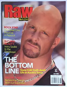 STONE COLD STEVE AUSTIN WWF Raw Wrestling Magazine wwe June 2000 * No Poster - Picture 1 of 5