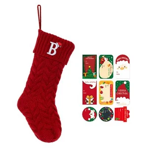 ZGCYSMHT Christmas Stockings Personalized Custom Initials 18 Inches Knitted C... - Picture 1 of 6