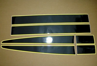 Rayas negras brillantes/amarillas brillantes para Ferrari 430 Scuderia gráficos carreras f430 Foto 1 de 4