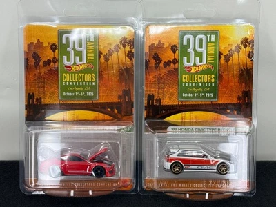 Hot Wheels 2025 39th LA Convention Honda Civic Type R EK9 Mustang GT500 Code Red - Image 1 of 2