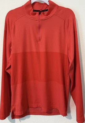 Camiseta Nike Para Hombre Correr Golf Dri-Fit Manga Larga Talla Pequeña (P) Rojo Coral Swoosh Foto 1 de 4