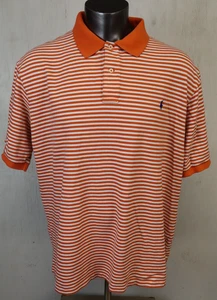 Mens Polo Ralph Lauren Short Sleeve Shirt Orange White Shirt Size 2XLT - Picture 1 of 7